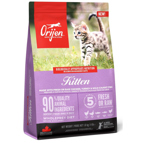 ORIJEN Kitten – hrană uscată fără cereale pentru pui de pisică, 1,8 kg